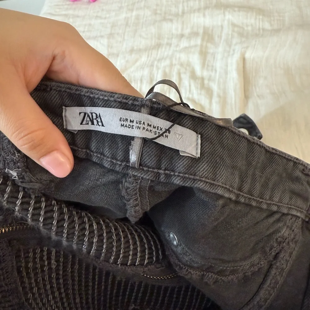 Zara Black Denim Corset Top - Picture 2 of 3